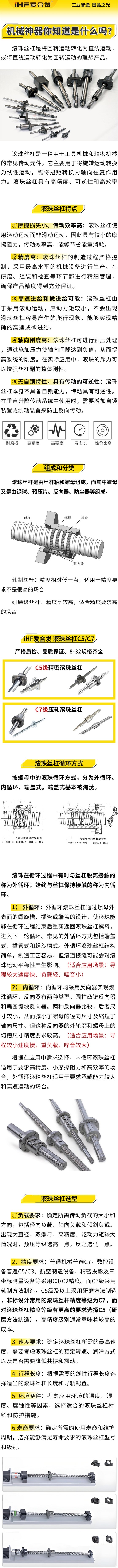 愛(ài)合發(fā)：機(jī)械神神器，滾珠絲杠循環(huán)方式